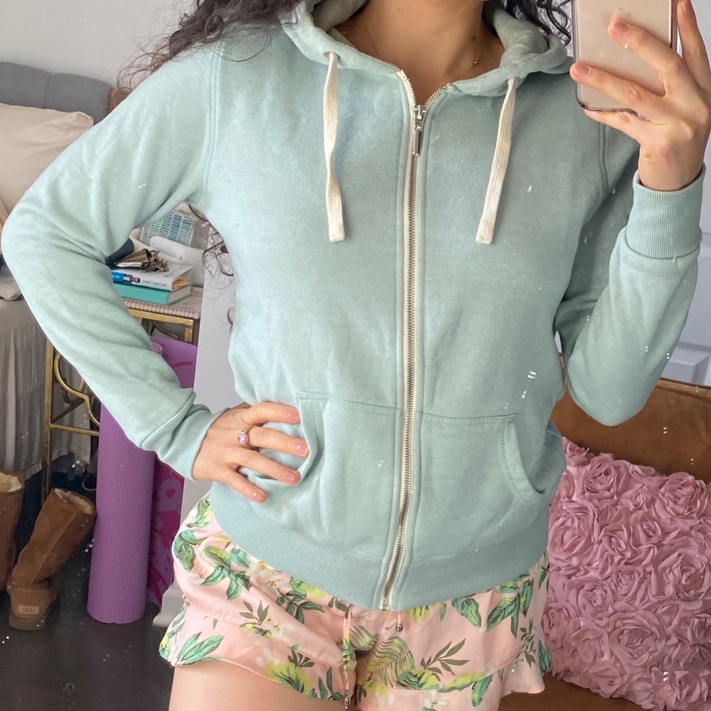 ZIP HOODIE MINT GREEN